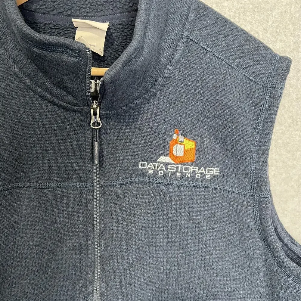 North Face Fleece Vest Blue Mens Size XL Full Zip‎